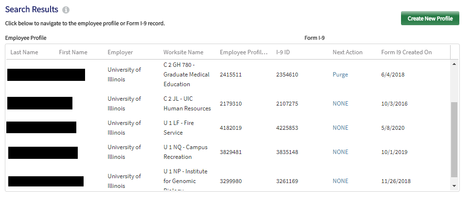 Tracker Search Results