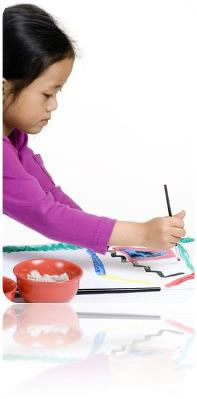 Advertising Title Graphic - picture of young girl drawing
