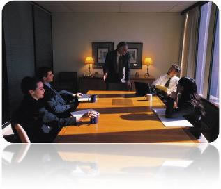 Search Committee Title Graphic - board room table